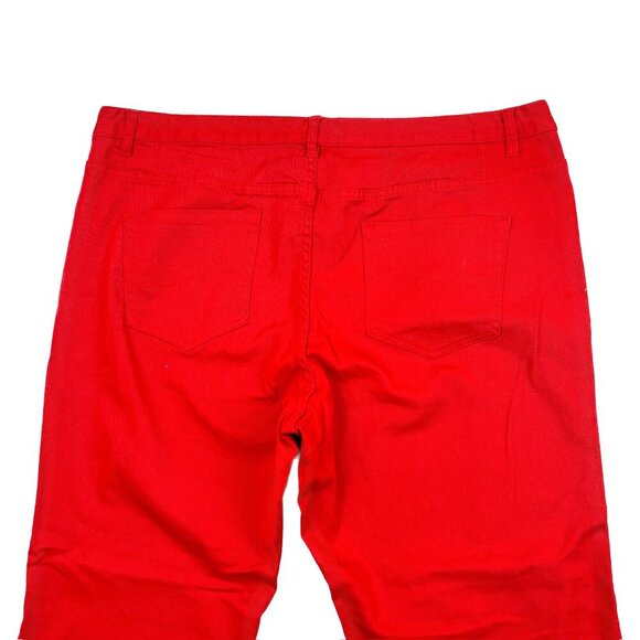 NEW Miss Tina By Tina Knowles Bootleg Women's size 26W Red Denim Jeans - Picture 3 of 3